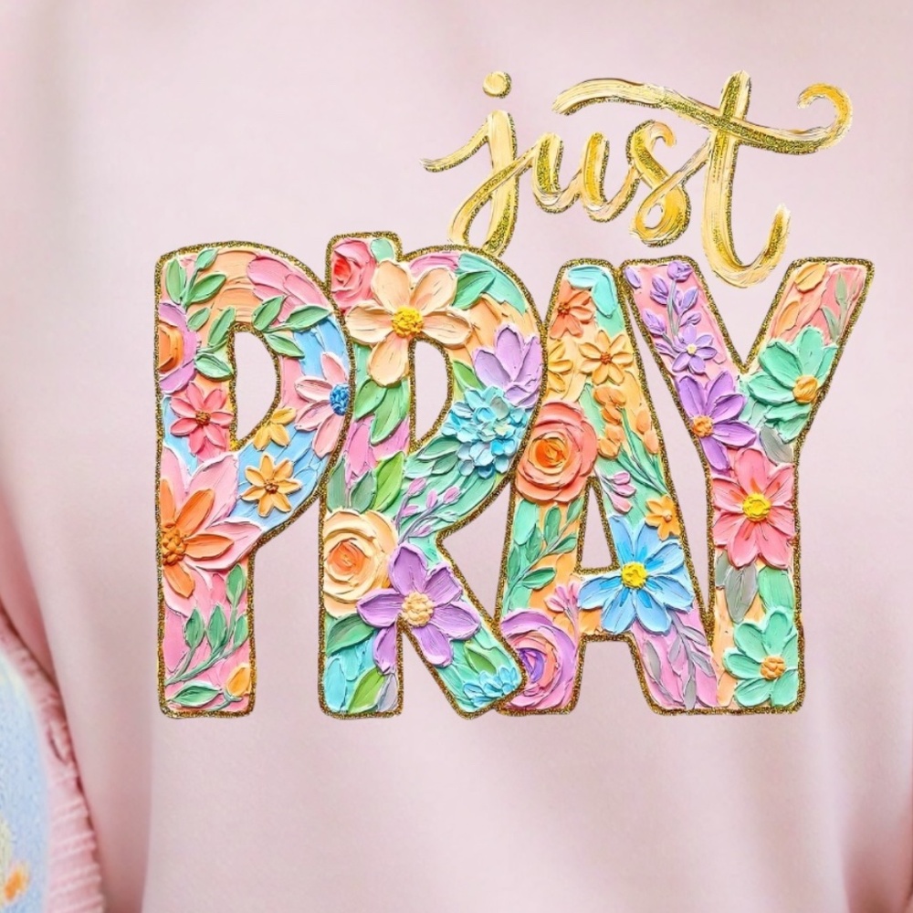 Just Pray T-shirt Carry His Light with You: The Artistic Just Pray Tee XXL-3XL - Picture 4 of 9